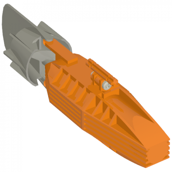 Electric, Motor with Boat Propeller and Rudder 19 x 4 x 4, 2-Blade Propeller