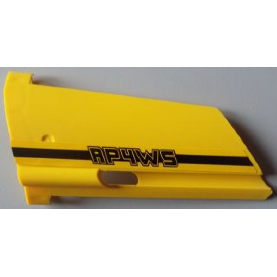 Technic, Panel Fairing #21 Large Long, Small Hole, Side B with 'RP4WS' Pattern (Sticker) - Set 8295