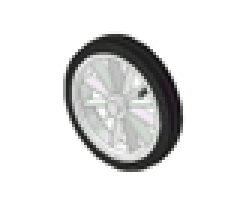 Wheel & Tire Assembly Spoked Large, with Black Tire Smooth - Large (35/36)