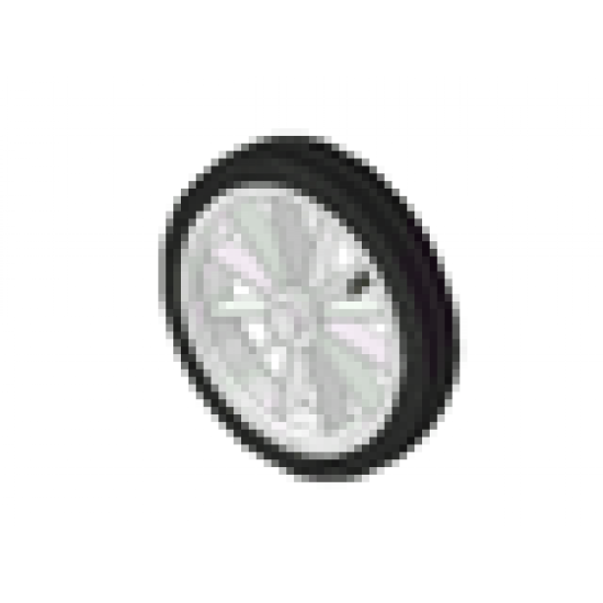 Wheel & Tire Assembly Spoked Large, with Black Tire Smooth - Large (35/36)