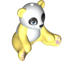 Panda, Friends, Sitting with Bright Light Blue Eyes, Lavender Paws and White Head and Stomach Pattern