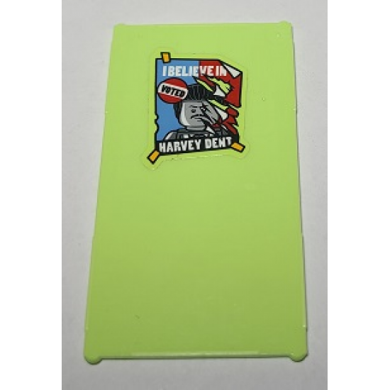 Glass for Window 1 x 4 x 6 with 'I BELIEVE IN HARVEY DENT' Poster Pattern (Sticker) - Set 70912