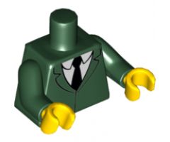 Torso Simpsons Jacket, White Shirt and Black Tie Pattern / Dark Green Arms / Yellow Hands