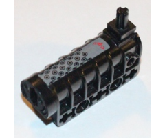 Projectile Launcher Cannon, Flat Bottom with Heat Shield on Dark Bluish Gray Background Pattern (Sticker) - Set 5985