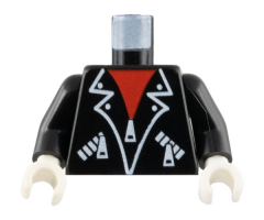Torso Leather Jacket Pattern / Black Arms / White Hands