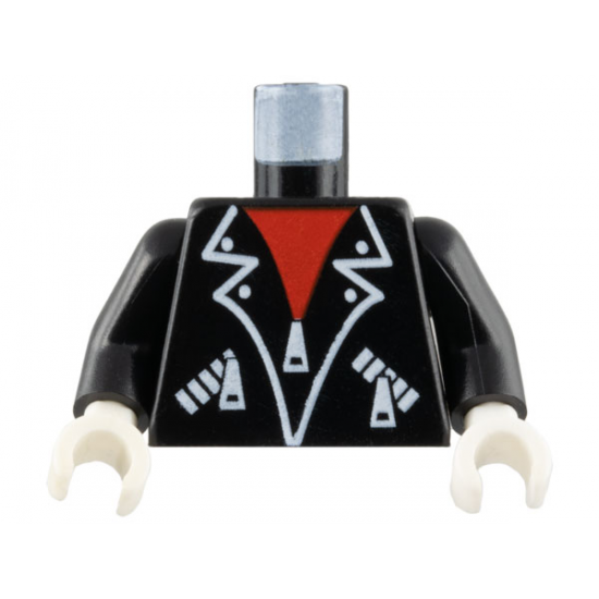 Torso Leather Jacket Pattern / Black Arms / White Hands