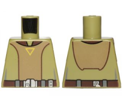 Torso SW Open Shirt with Utility Belt and Yellow Triangle Pattern (Kanan Jarrus)