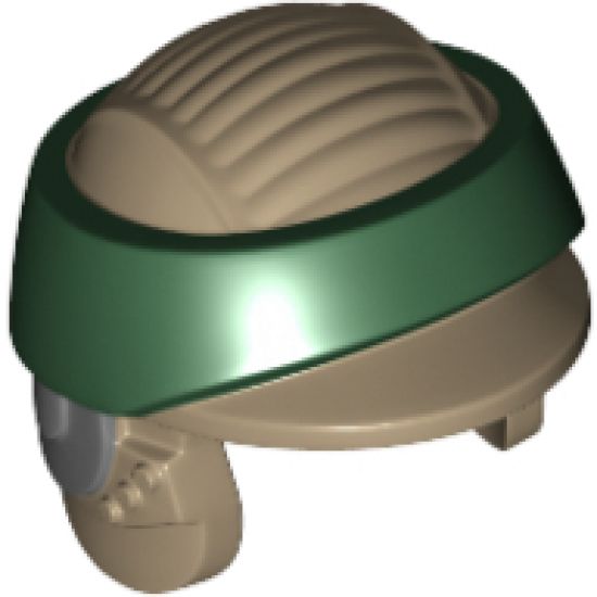 Minifigure, Headgear Helmet SW Rebel Commando with Dark Green Band Pattern