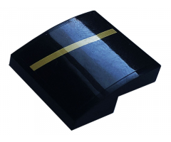 Slope, Curved 2 x 2 with Gold Stripe Pattern Model Right Side (Sticker) - Set 76899