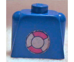 Torso Legoland with Life Preserver Pattern (Sticker) - Set 369