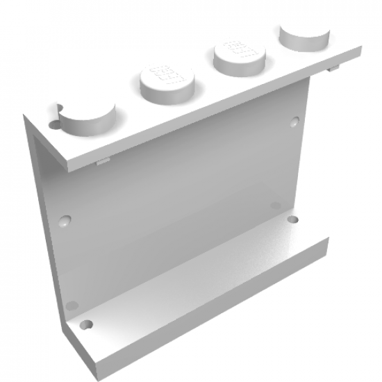 Panel 1 x 4 x 3 - Solid Studs with Red/Blue Stripe Right Pattern