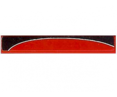Tile 1 x 6 with Black Togokahn Pattern, Model Back (Sticker) - Set 8159