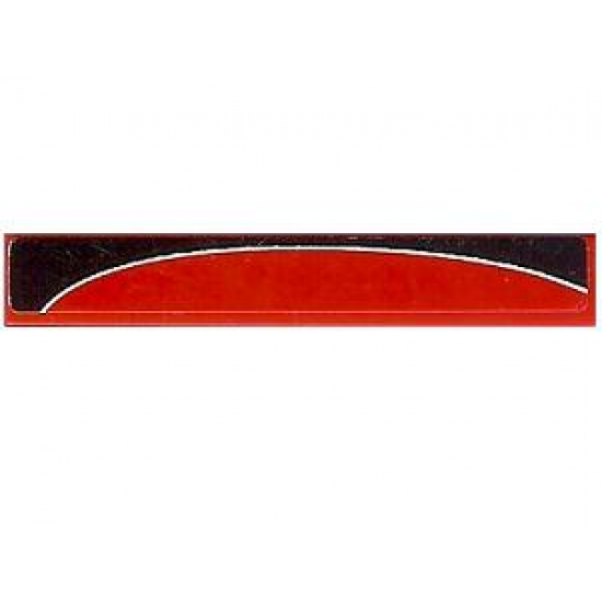 Tile 1 x 6 with Black Togokahn Pattern, Model Back (Sticker) - Set 8159