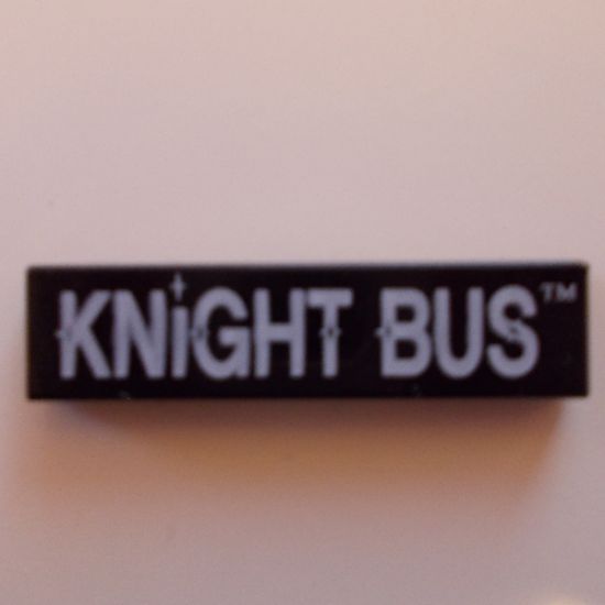 Tile 1 x 4 with 'KNiGHT BUS' Pattern