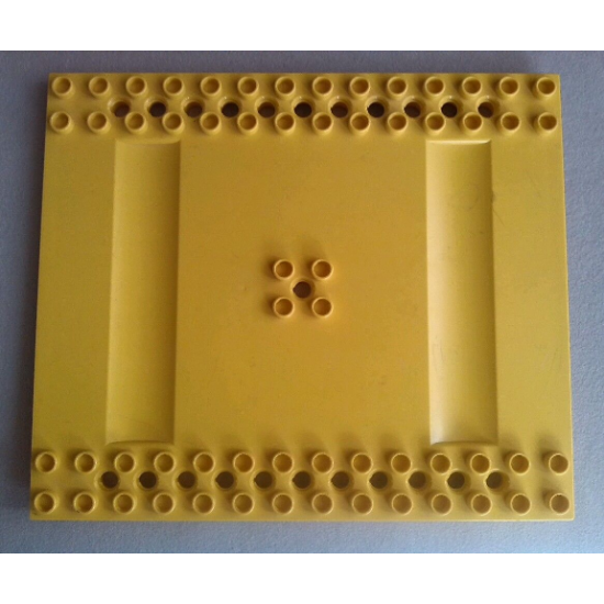 Duplo, Toolo Plate 12 x 14 with 2 x 14 Studs on Sides and 2 x 2 Studs in Center
