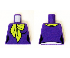Torso Female Figure with Black Outlines and Lime Scarf Pattern (Daphne)