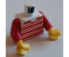 Torso Horizontal Red Stripes Pattern / Red Arms / Yellow Hands