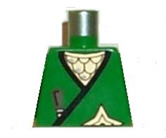 Torso Castle Ninja Wrap, Dark Gray Dagger, Gold Star, Gold Scale Mail Pattern