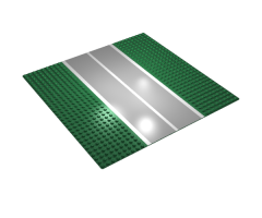 Baseplate, Road 32 x 32 9-Stud Straight with Runway Pattern
