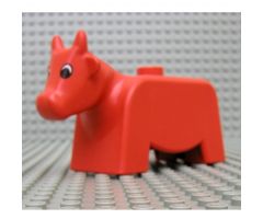 Duplo, Animal Cow Adult, Black and White Eyes