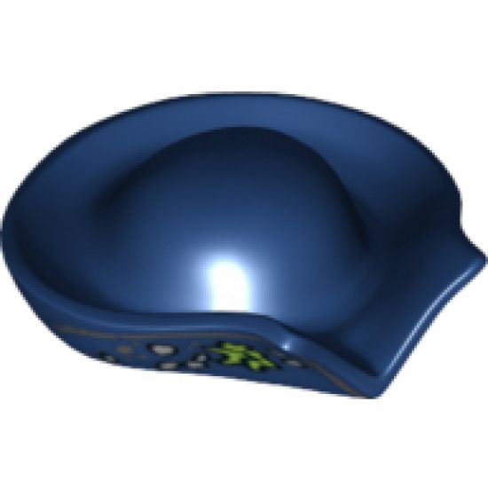 Minifigure, Headgear Hat, Pirate Circular with Fold in Brim and Marine Growth Pattern