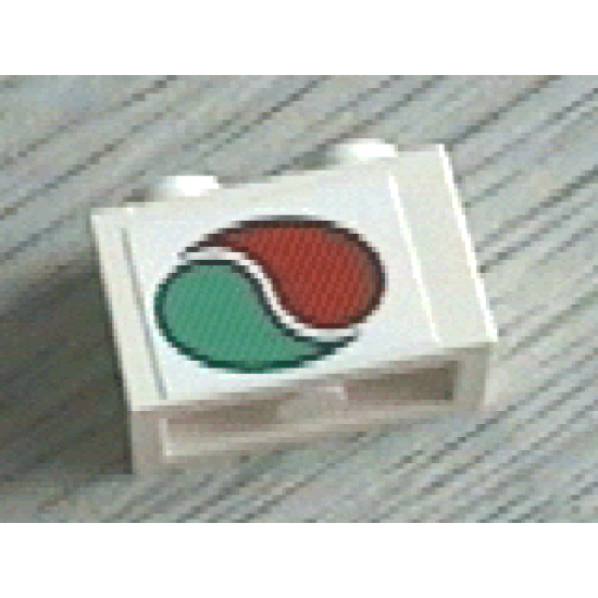 Brick 1 x 2 with Octan Logo Pattern (Sticker) - Set 6335