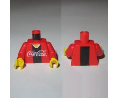 Torso Coca-Cola Logo with V-Neck Shirt and Black Stripe Pattern / Red Arms / Yellow Hands