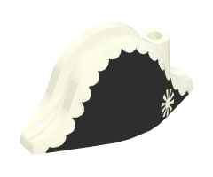 Minifigure, Headgear Hat, Pirate Bicorne with Admiral Pattern
