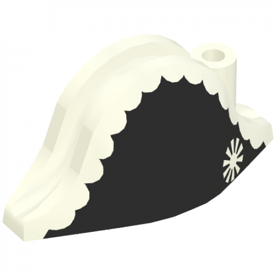 Minifigure, Headgear Hat, Pirate Bicorne with Admiral Pattern