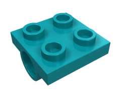 Plate, Modified 2 x 2 with Pin Holes