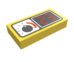 Tile 1 x 2 with Gauge and 23 Pattern