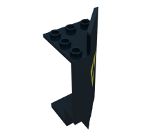 Panel 3 x 3 x 6 Corner Wall with Blacktron I Logo Pattern