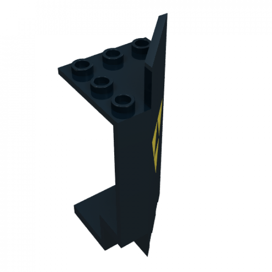 Panel 3 x 3 x 6 Corner Wall with Blacktron I Logo Pattern