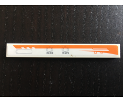Tile 1 x 8 with Orange Line, Mechanical and M23 & M24 Pattern Model Right Side (Sticker) - Set 7644