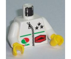 Torso Octan Logo and 3 Stars and Zipper Pattern / White Arms / Yellow Hands