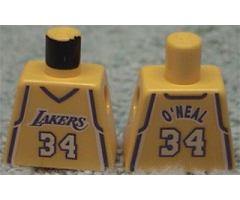 Torso NBA Los Angeles Lakers #34 (Yellow Jersey) Pattern