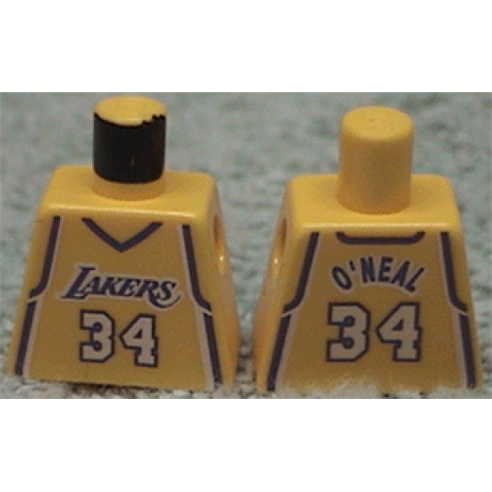 Torso NBA Los Angeles Lakers #34 (Yellow Jersey) Pattern