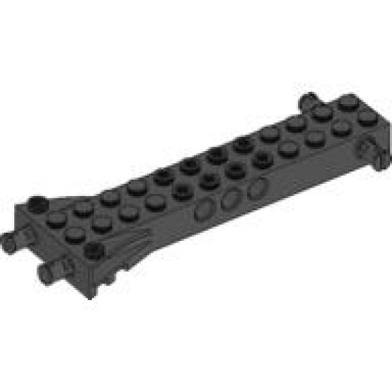 Brick, Modified 2 x 12 with 2 Side Pins and 2 End Pins, Technic Holes, and 4W Flared End