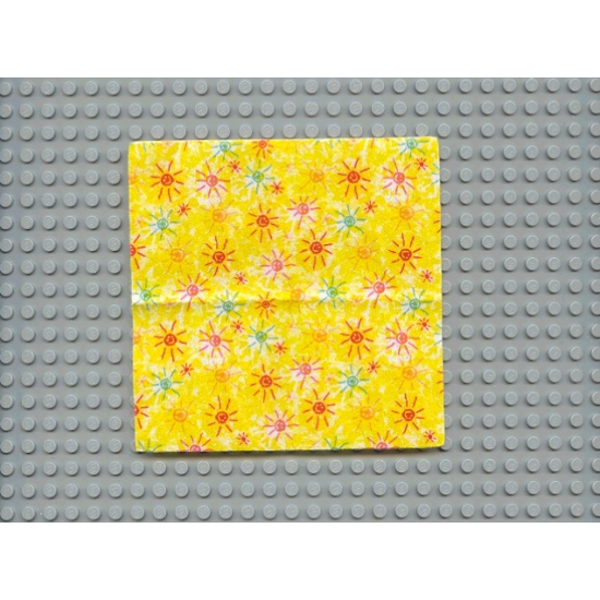 Scala Cloth Blanket 14 x 14 with Starburst on Yellow Pattern