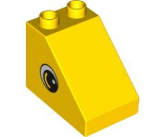 Duplo, Brick 3 x 2 x 2 Slope with Eye Pattern