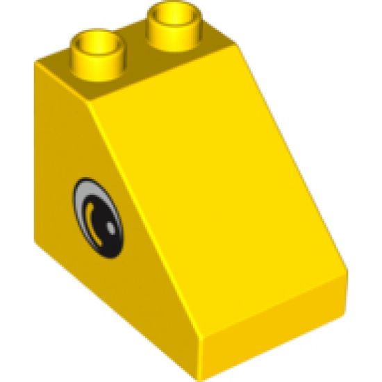 Duplo, Brick 3 x 2 x 2 Slope with Eye Pattern