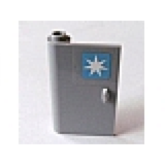 Door 1 x 3 x 4 Left - Open Between Top and Bottom Hinge with Maersk Logo Pattern (Sticker) - Set 10219