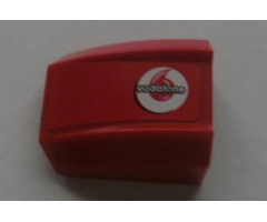 Slope, Curved 2 x 2 Lip with Vodafone Logo Pattern Right (Sticker) - Sets 8672 / 8673