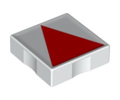Duplo, Tile 2 x 2 with Shape Red Isosceles Triangle Pattern