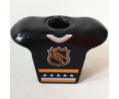 Minifigure, Body Wear Hockey Body Armor with NHL Logo and White Number 1 Pattern