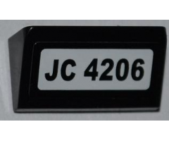 Slope 30 1 x 2 x 2/3 with 'JC 4206' Pattern (Sticker) - Set 4206