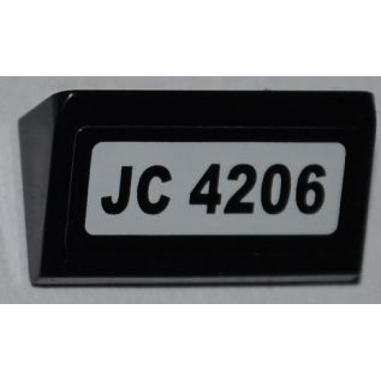 Slope 30 1 x 2 x 2/3 with 'JC 4206' Pattern (Sticker) - Set 4206
