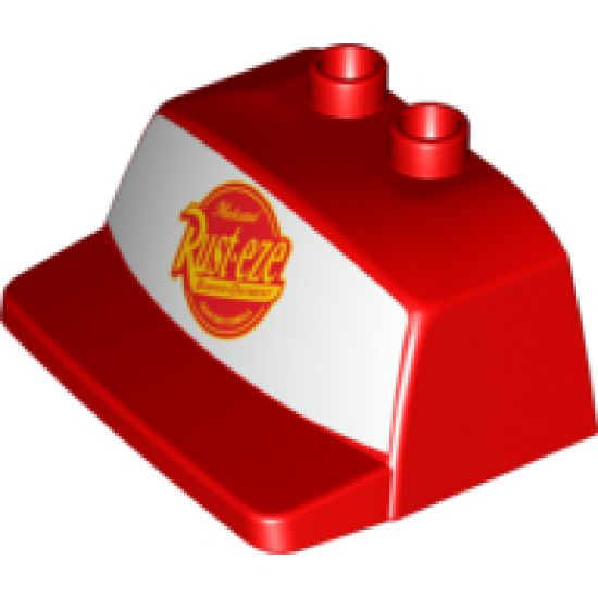 Duplo, Vehicle Truck Semi-Tractor Cab Top Air Foil with Rust-Eze Logo on White Pattern (Cars Mack)