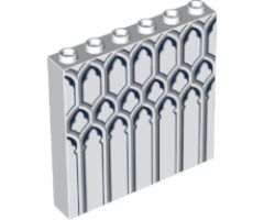 Panel 1 x 6 x 5 with Light Bluish Gray Ironwork Pattern