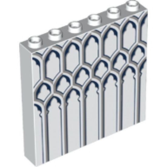 Panel 1 x 6 x 5 with Light Bluish Gray Ironwork Pattern
